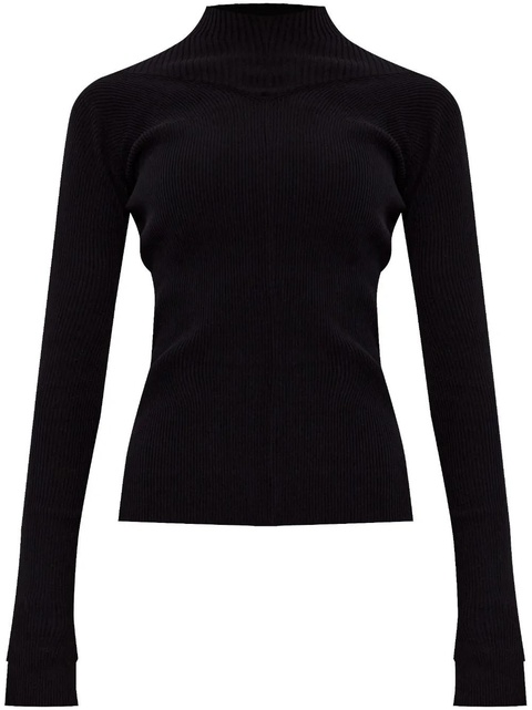Victoria Beckham ribbed top - Black - zdjęcie produktu nr 1