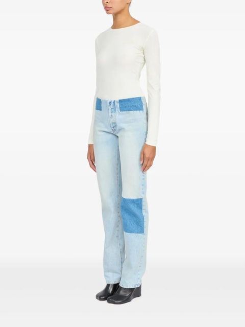 MM6 Maison Margiela patch-detail jeans - Blue - zdjęcie produktu nr 2