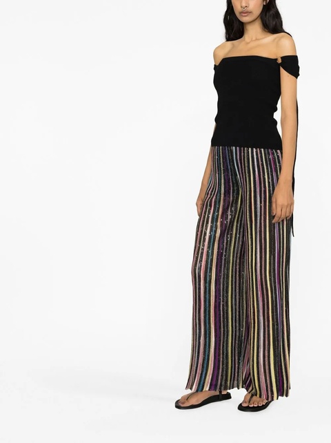 Missoni sequin-embellished striped trousers - Black - zdjęcie produktu nr 1