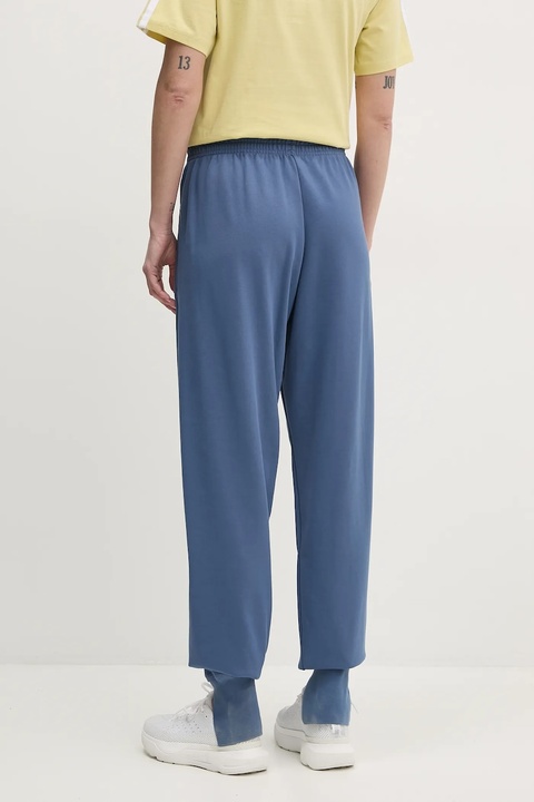 adidas by Stella McCartney spodnie dresowe bawełniane damskie kolor niebieski gładkie JJ2572 - zdjęcie produktu nr 2