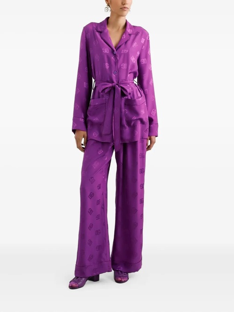 Dolce & Gabbana logo-patterned trousers - Purple - zdjęcie produktu nr 2