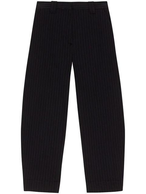 GANNI tapered pinstripe trousers - Black - zdjęcie produktu nr 1