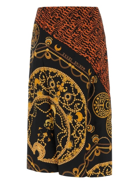 Marine Serre Ornament Jewellery-print skirt - Black - zdjęcie produktu nr 2