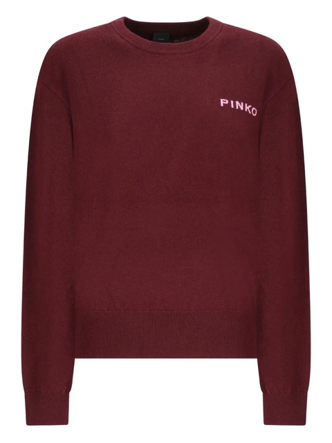 PINKO logo-embellished knit - Red - zdjęcie produktu nr 1