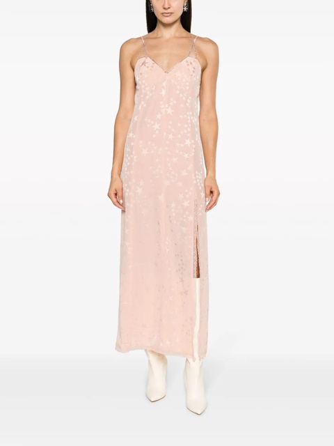 Zadig&Voltaire Rohal star-jacquard silk dress - Pink - zdjęcie produktu nr 2