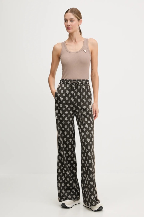 Guess spodnie dresowe PEONY damskie kolor beżowy wzorzyste V5YB10 K0282 - zdjęcie produktu nr 2