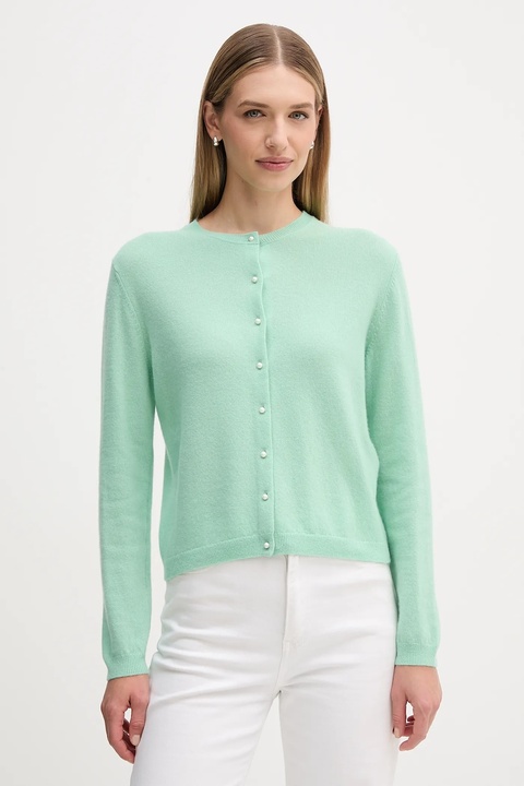 United Colors of Benetton sweter wełniany damski kolor zielony lekki 1002D501U - zdjęcie produktu nr 1