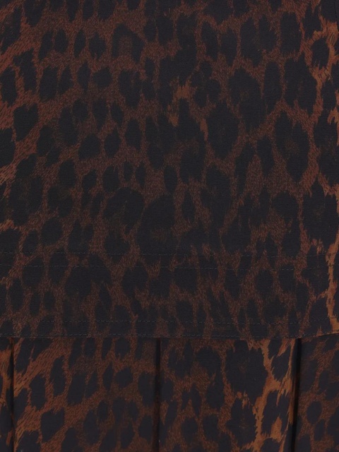 Balenciaga pleated leopard-print skirt - Brown - zdjęcie produktu nr 1