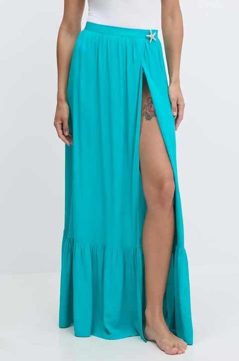 Guess spódnica plażowa kolor turkusowy E5GD05 WH3X2 - zdjęcie produktu nr 1