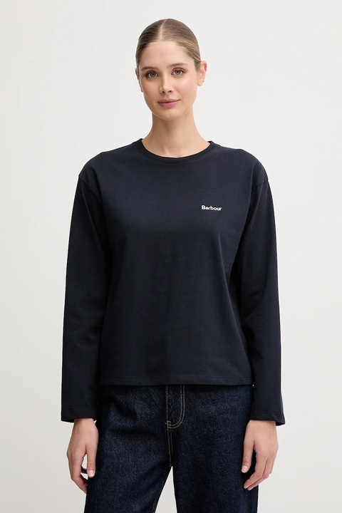Barbour longsleeve bawełniany LAVENSDALE kolor granatowy LML0899 - zdjęcie produktu nr 1
