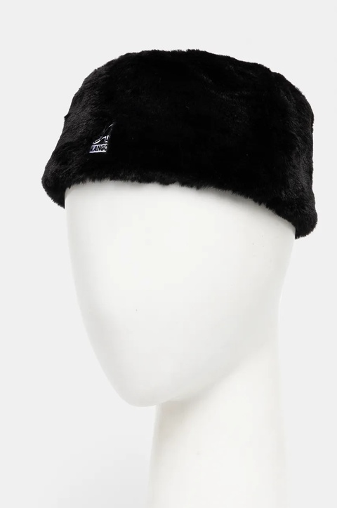 Kangol czapka FAUX FUR TOPPER kolor czarny K5419.BS002 - zdjęcie produktu nr 1
