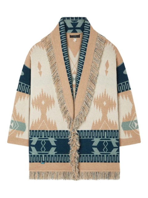 Alanui Icon jacquard fringed cardigan - Neutrals - zdjęcie produktu nr 1