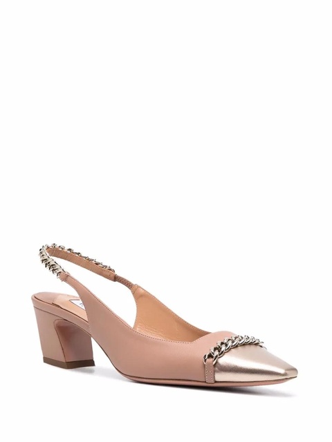 Aquazzura Nikki slingback pumps - Gold - zdjęcie produktu nr 1