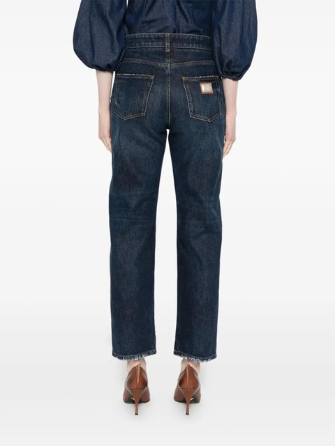 Dolce & Gabbana frayed-hem jeans - Blue - zdjęcie produktu nr 2