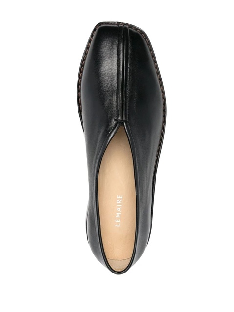 LEMAIRE square-toe leather loafers - Black - zdjęcie produktu nr 2