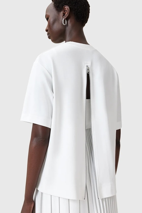 AllSaints sukienka i t-shirt JAX kolor biały maxi rozkloszowana W326DB - zdjęcie produktu nr 2