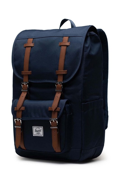 Herschel plecak Little America™ Mid kolor granatowy duży gładki - zdjęcie produktu nr 2
