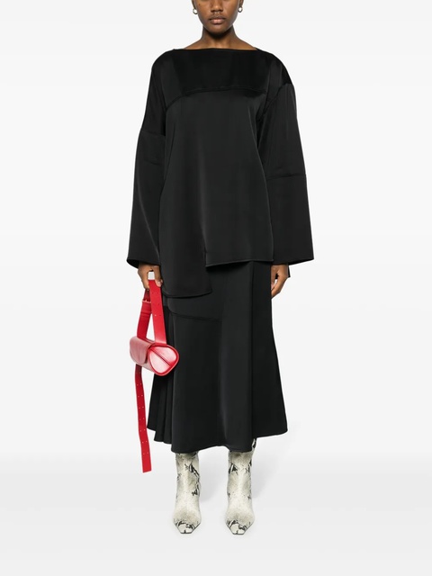 Jil Sander high-waisted panelled midi skirt - Black - zdjęcie produktu nr 2
