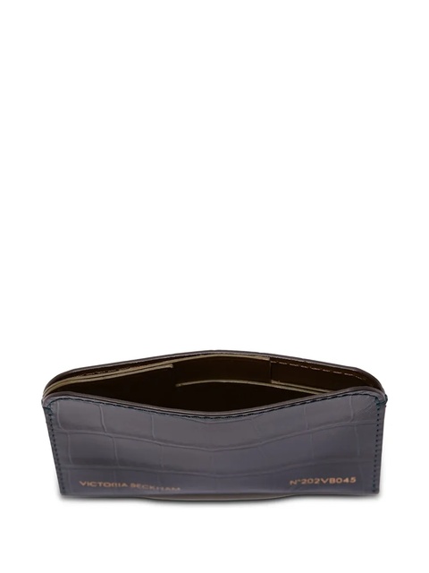 Victoria Beckham crocodile-embossed cardholder - Blue - zdjęcie produktu nr 2