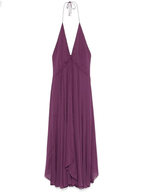ROTATE BIRGER CHRISTENSEN chiffon halterneck dress - Purple - zdjęcie produktu nr 1