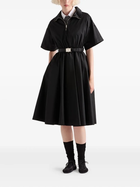 Prada Re-Nylon belted midi dress - Black - zdjęcie produktu nr 2