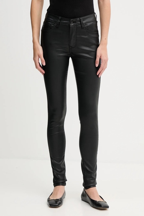 Pepe Jeans spodnie damskie kolor czarny dopasowane high waist PL20472889OA - zdjęcie produktu nr 1