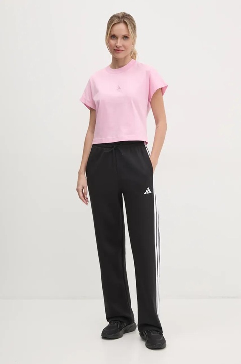 adidas spodnie dresowe Essentials kolor czarny wzorzyste JE1300 - zdjęcie produktu nr 2