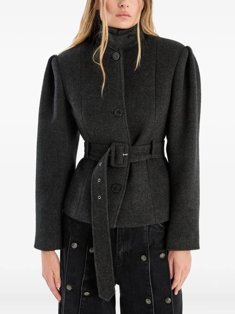 ROTATE BIRGER CHRISTENSEN oversized belted jacket - Grey - zdjęcie produktu nr 2