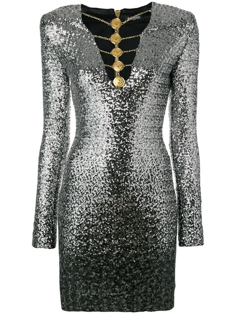 Balmain embellished sequined dress - Metallic - zdjęcie produktu nr 1