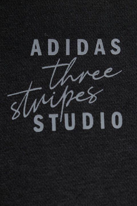 adidas bluza damska kolor czarny z kapturem z nadrukiem KT0878 - zdjęcie produktu nr 2
