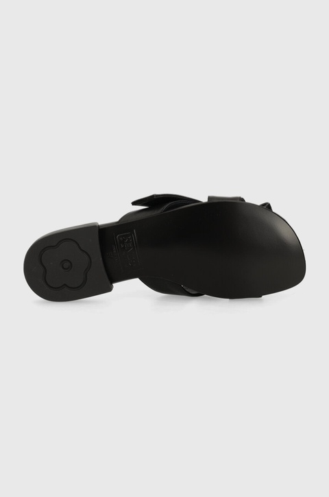 Kenzo klapki skórzane Oki Leather Mules damskie kolor czarny FE62MU125L79.99 - zdjęcie produktu nr 2