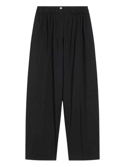 Sportmax double-waistband wide-leg trousers - Black - zdjęcie produktu nr 1