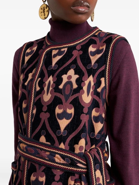 ETRO jacquard-pattern belted mini dress - Blue - zdjęcie produktu nr 2