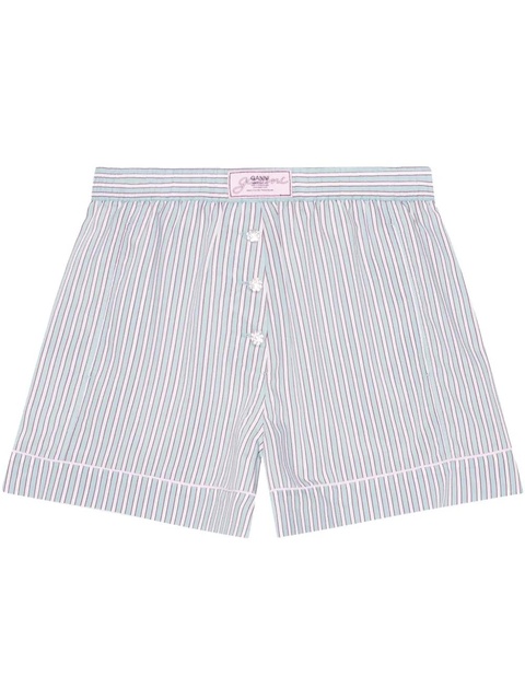 GANNI striped shorts - White - zdjęcie produktu nr 1