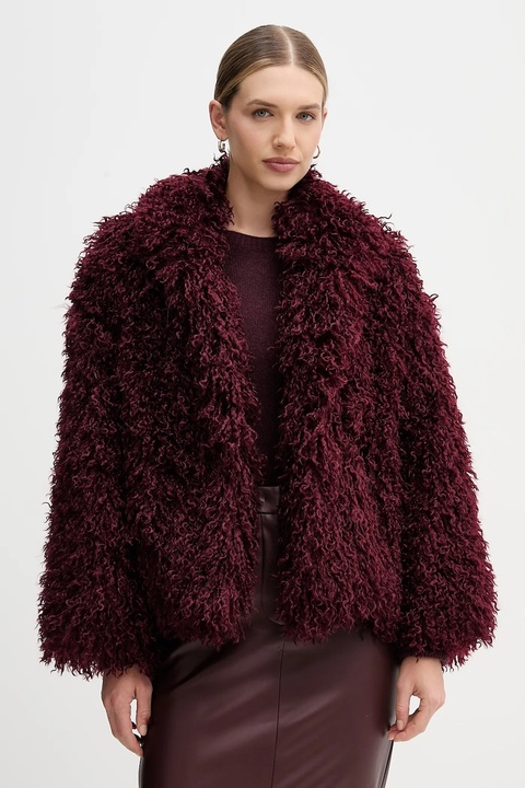 Sandro Ferrone płaszcz kolor bordowy S31YBFPONGO - zdjęcie produktu nr 1