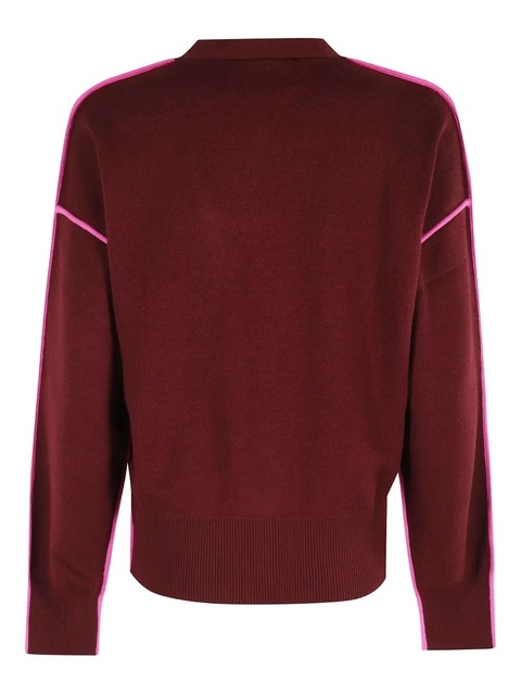 Essentiel Antwerp contrast-trim cardigan - Red - zdjęcie produktu nr 2