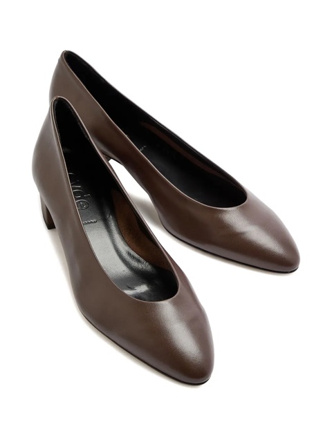 Aeyde 35mm block-heel pumps - Brown - zdjęcie produktu nr 2
