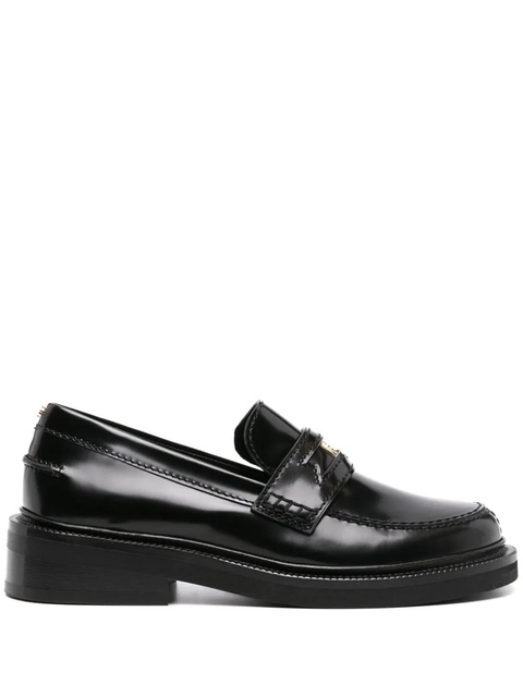 Maje Clover-detail leather loafers - Black - zdjęcie produktu nr 1