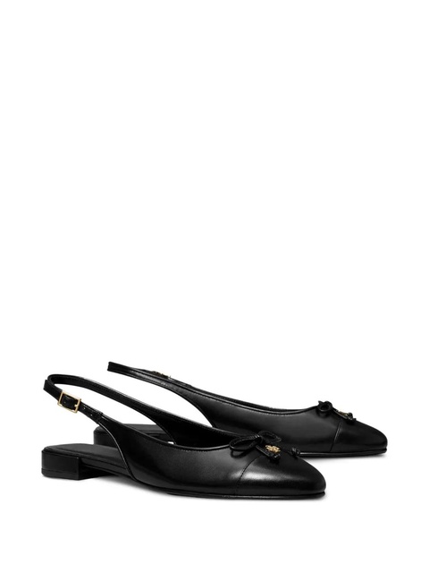 Tory Burch leather ballerina shoes - Black - zdjęcie produktu nr 2
