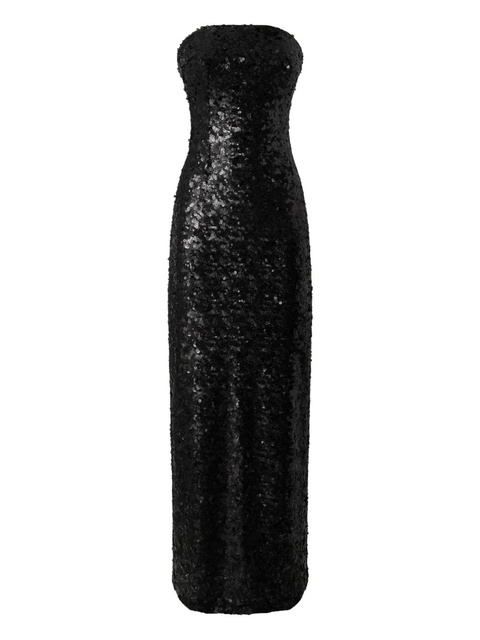 PINKO sequinned strapless maxi dress - Black - zdjęcie produktu nr 2