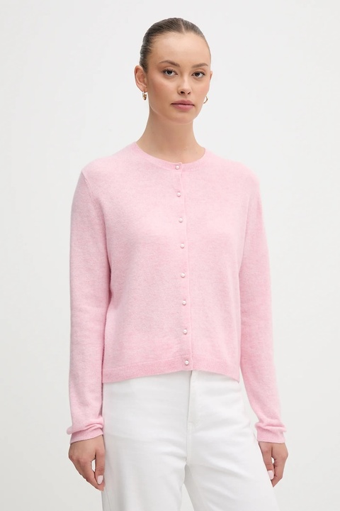 United Colors of Benetton sweter wełniany damski kolor różowy lekki 1002D501U - zdjęcie produktu nr 1