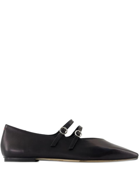 Aeyde double-strap pointed-toe flats - Black - zdjęcie produktu nr 1