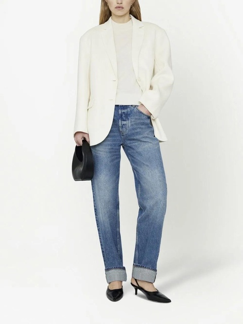 ANINE BING Quinn single-breasted blazer - White - zdjęcie produktu nr 2