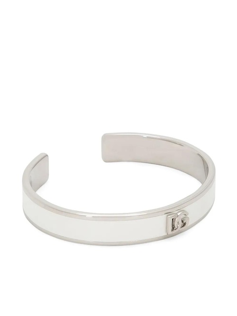 Dolce & Gabbana logo-plaque cuff bracelet - Silver - zdjęcie produktu nr 2