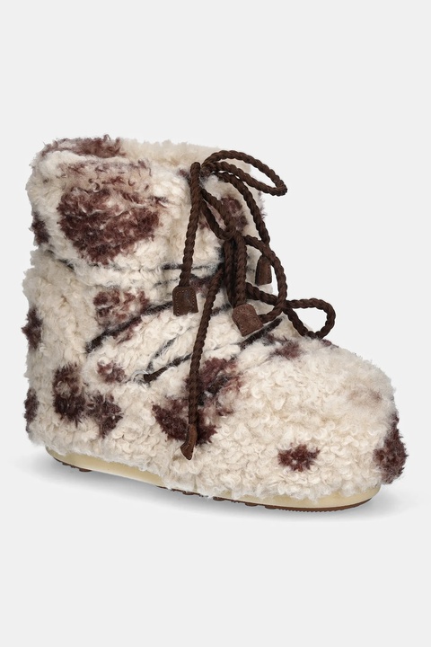 Moon Boot śniegowce MB ICON LOW CURLY kolor beżowy 80D1409690 MM04 - zdjęcie produktu nr 1