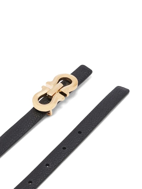 Ferragamo Gancini leather belt - Black - zdjęcie produktu nr 2
