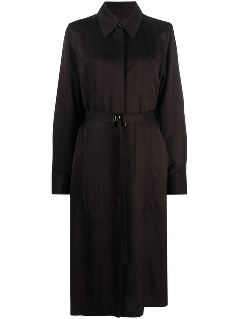 Jil Sander single-breasted belted-waist coat - Brown - zdjęcie produktu nr 1