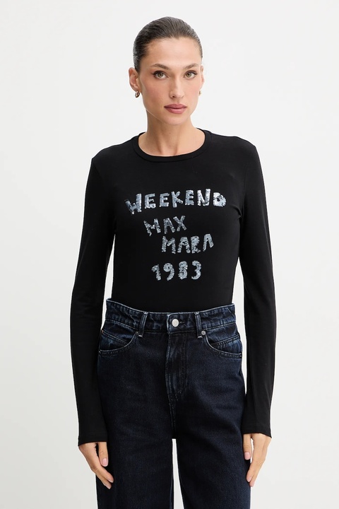 Weekend Max Mara longsleeve RENOIR kolor czarny 2525946032600 - zdjęcie produktu nr 1