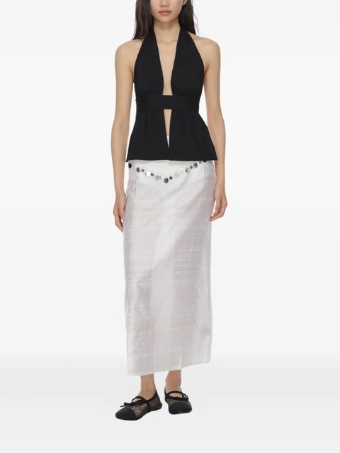 Gimaguas stud-embellished midi skirt - White - zdjęcie produktu nr 2