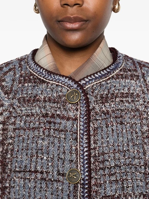 ETRO bouclé jacquard coat - Grey - zdjęcie produktu nr 2